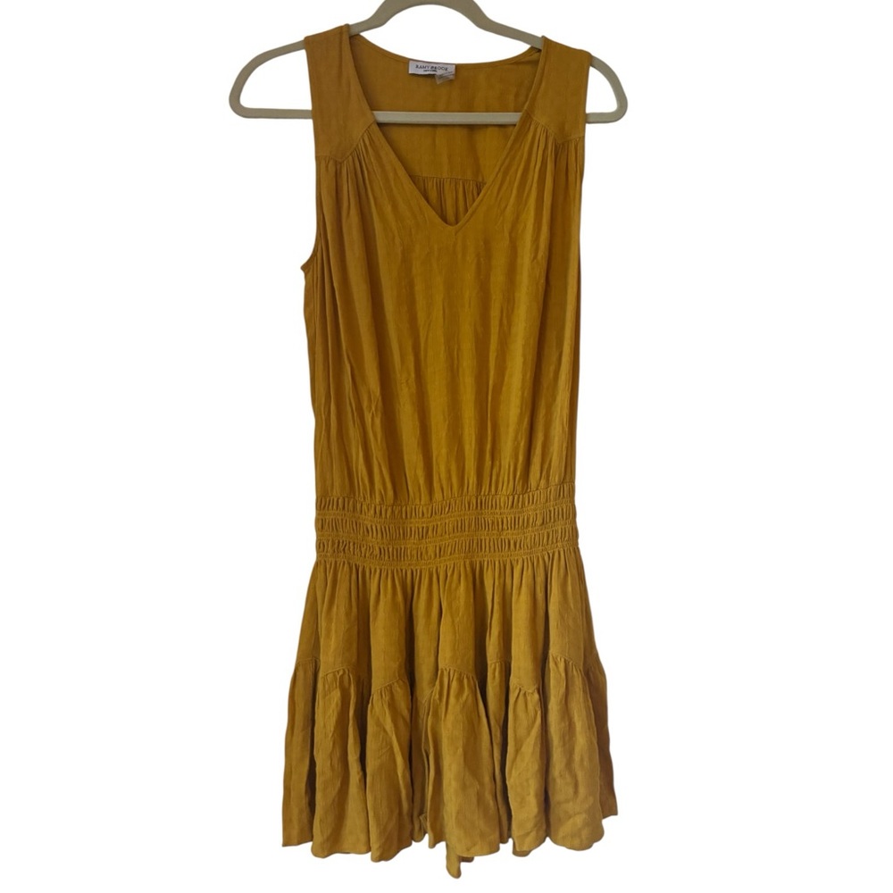 Ramy Brook Perry Mini Blouson Dress in Marigold Yellow - Size S - Picture 2 of 8